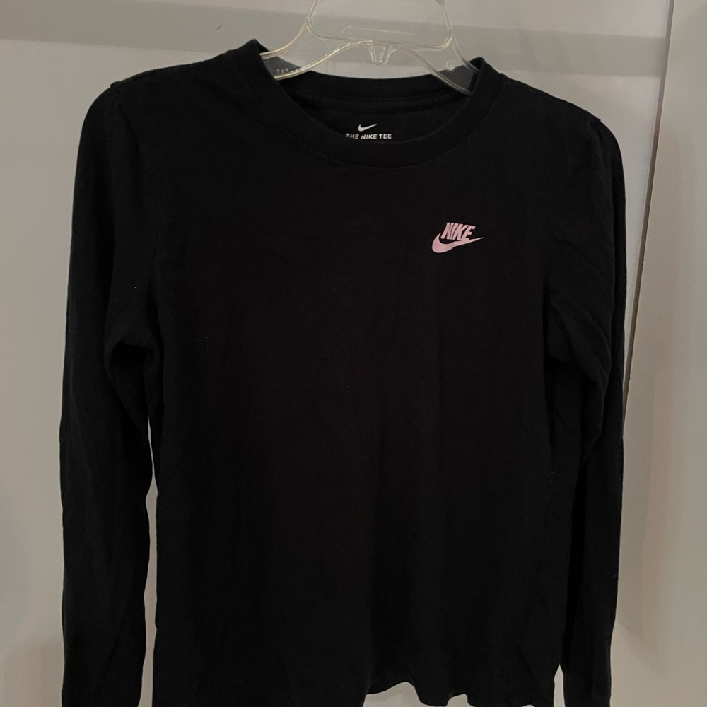 Nike Black Tee with White Logo